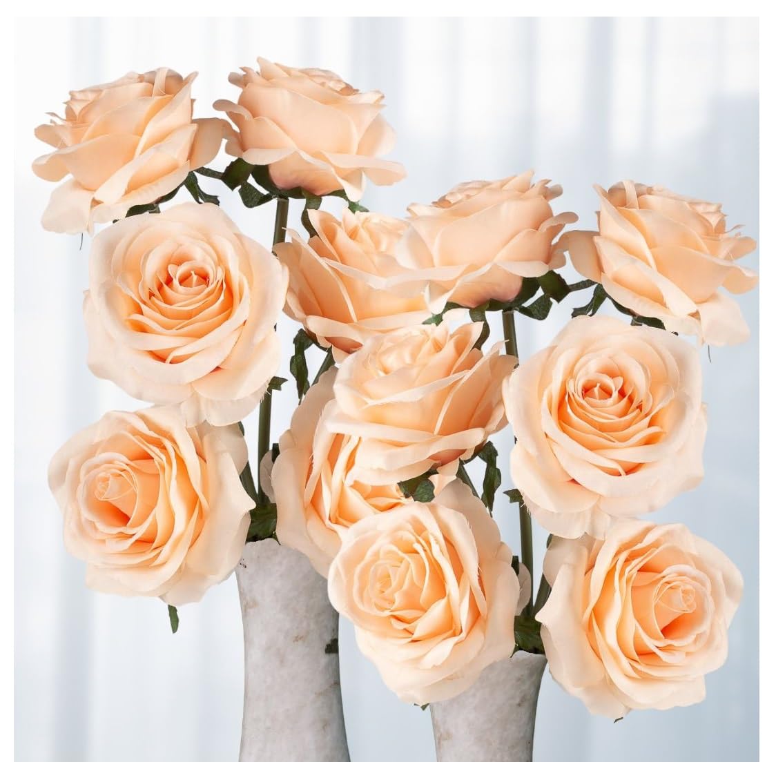 Amazon.com: Factory Direct Craft Peach Artificial Silk Rose Flower
